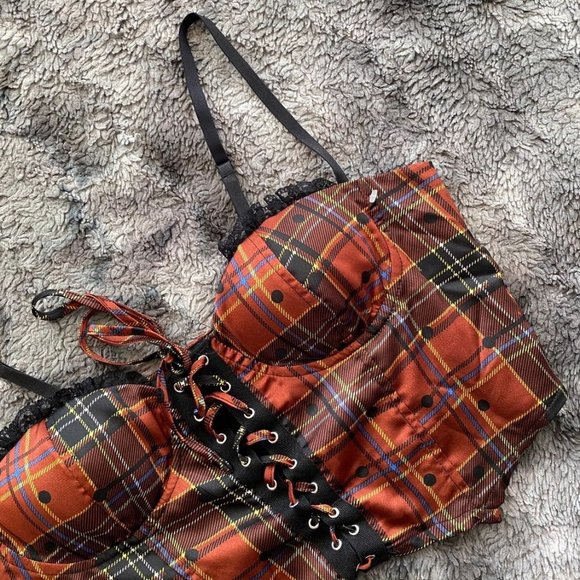 Mixed Threads LA Plaid Corset Top - Picture 2 of 7